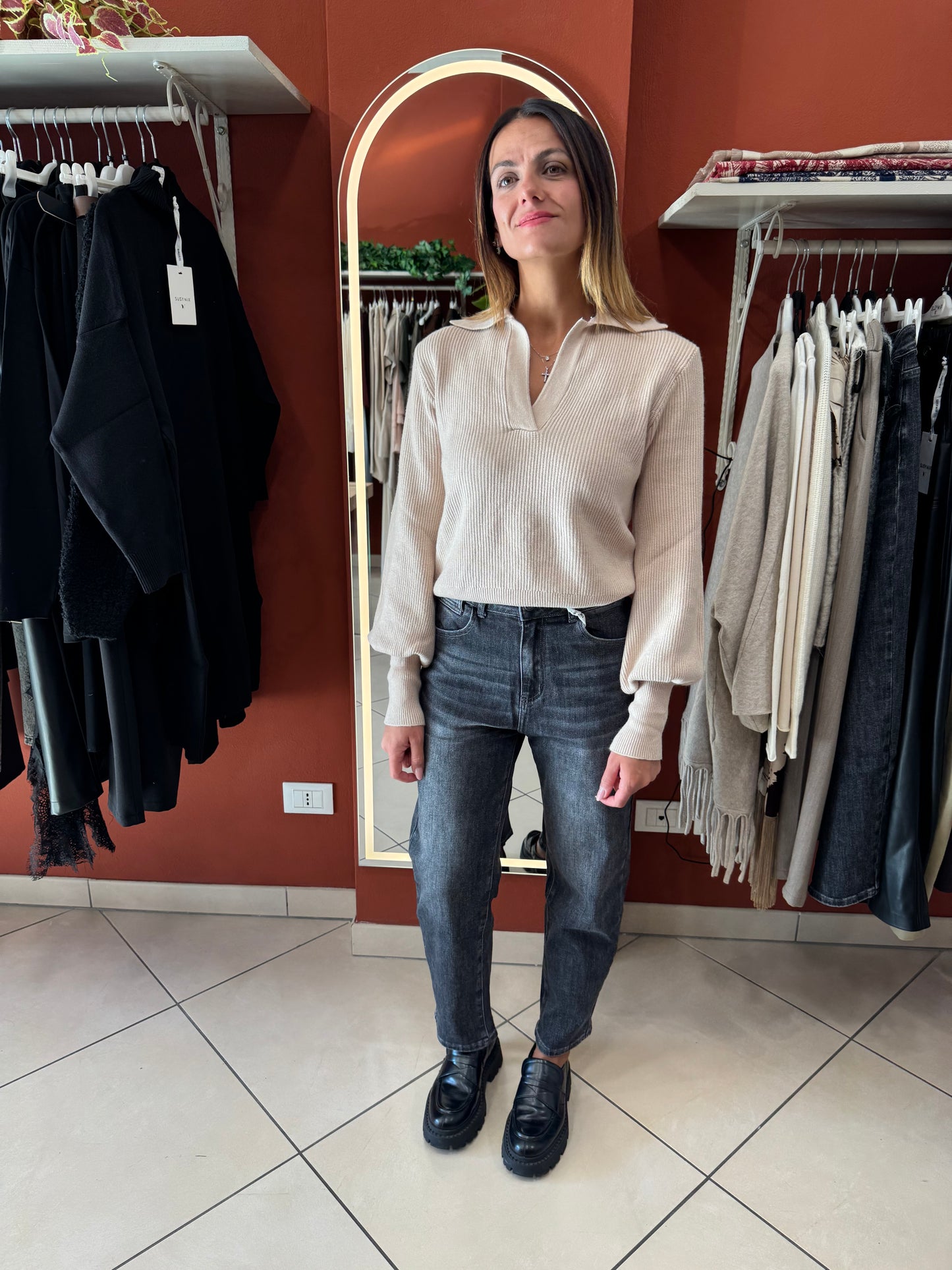 Susymix-Pullover modello a polo
