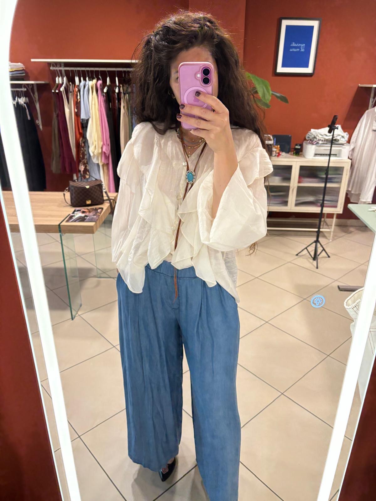 Susystar - Camicia con rouches