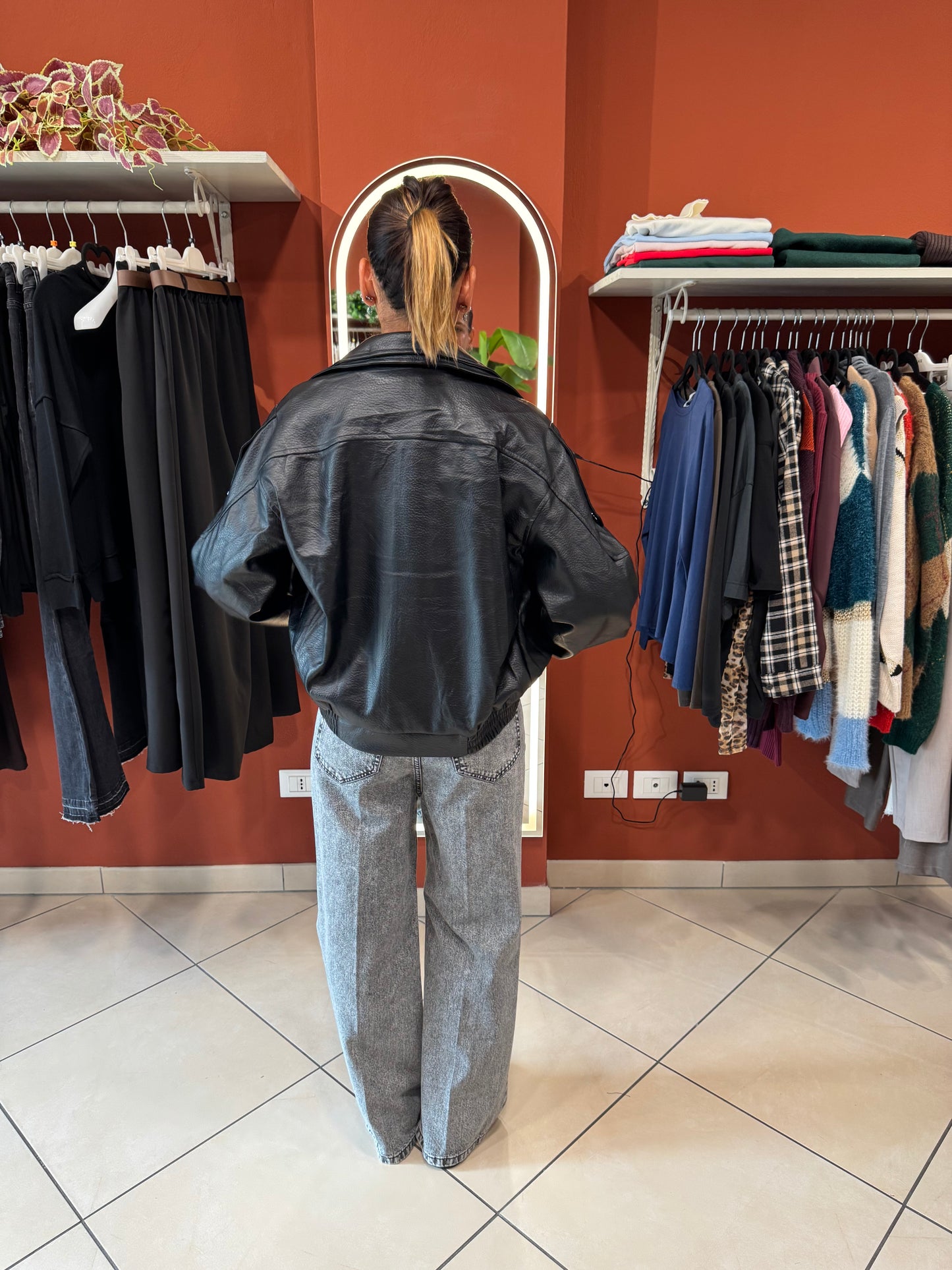 Susymix-Bomber in ecopelle