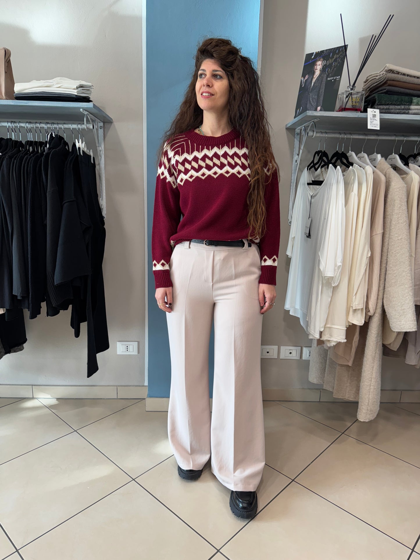 Susymix-Pullover girocollo lurex