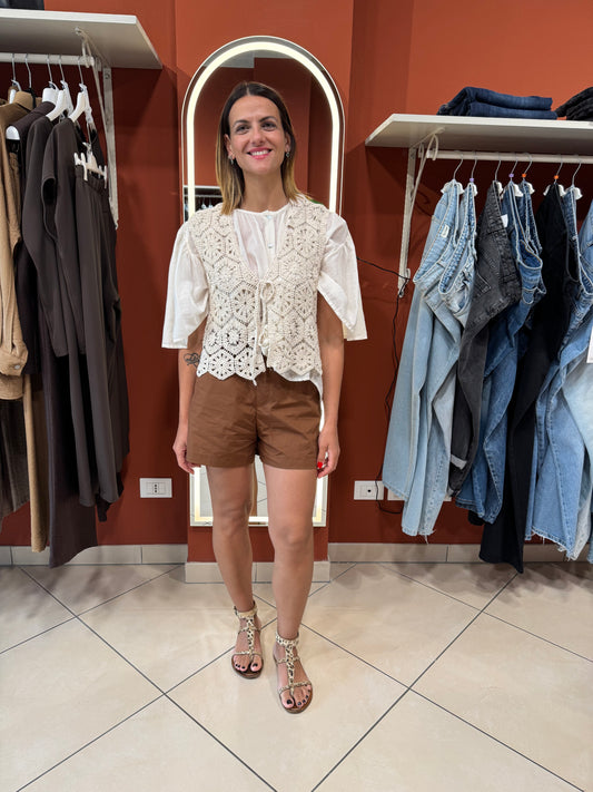 Susymix- Pantaloncino in 100% popeline di cotone