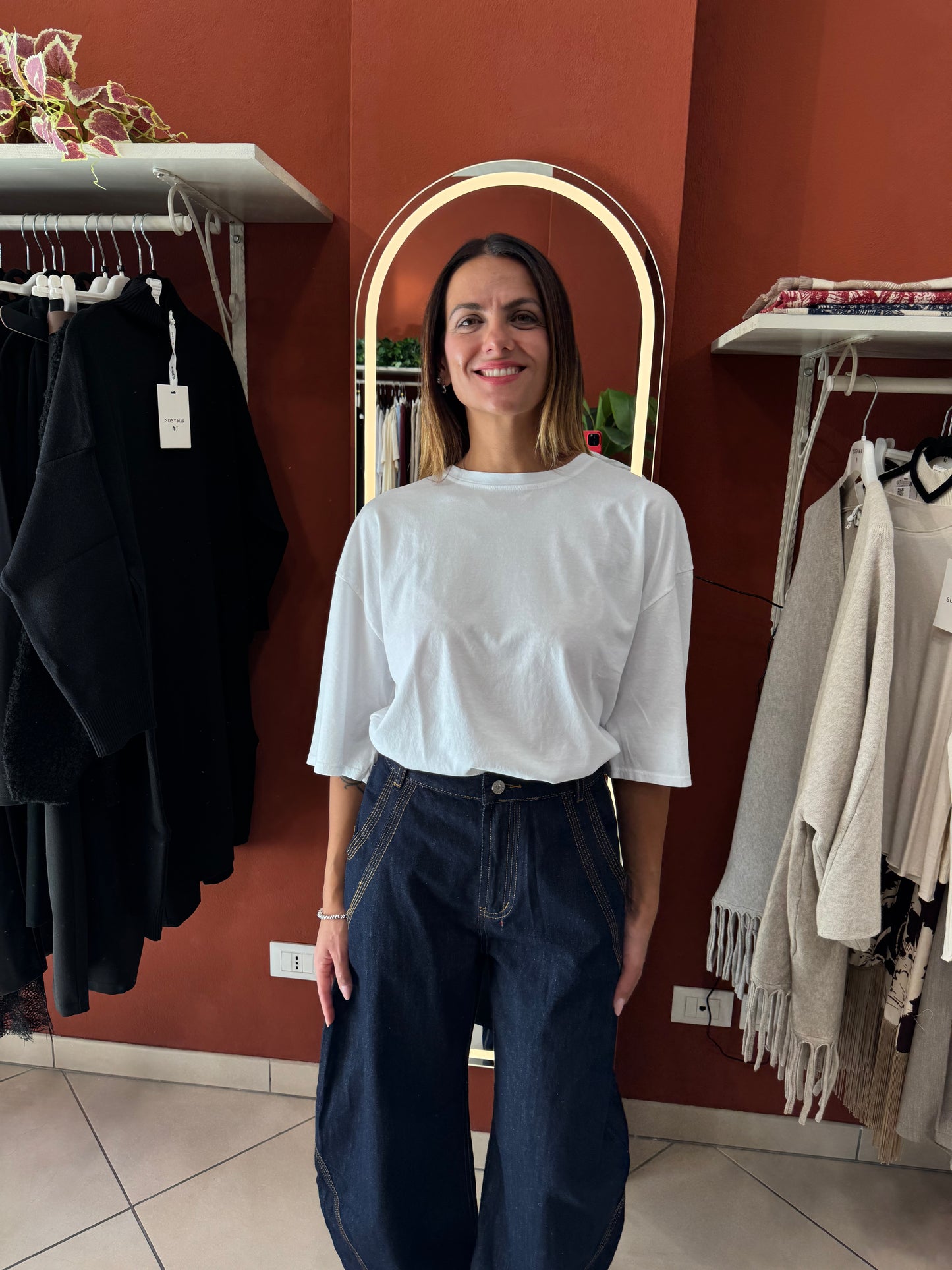 Susymix-Maxi t-shirt con manica 3/4