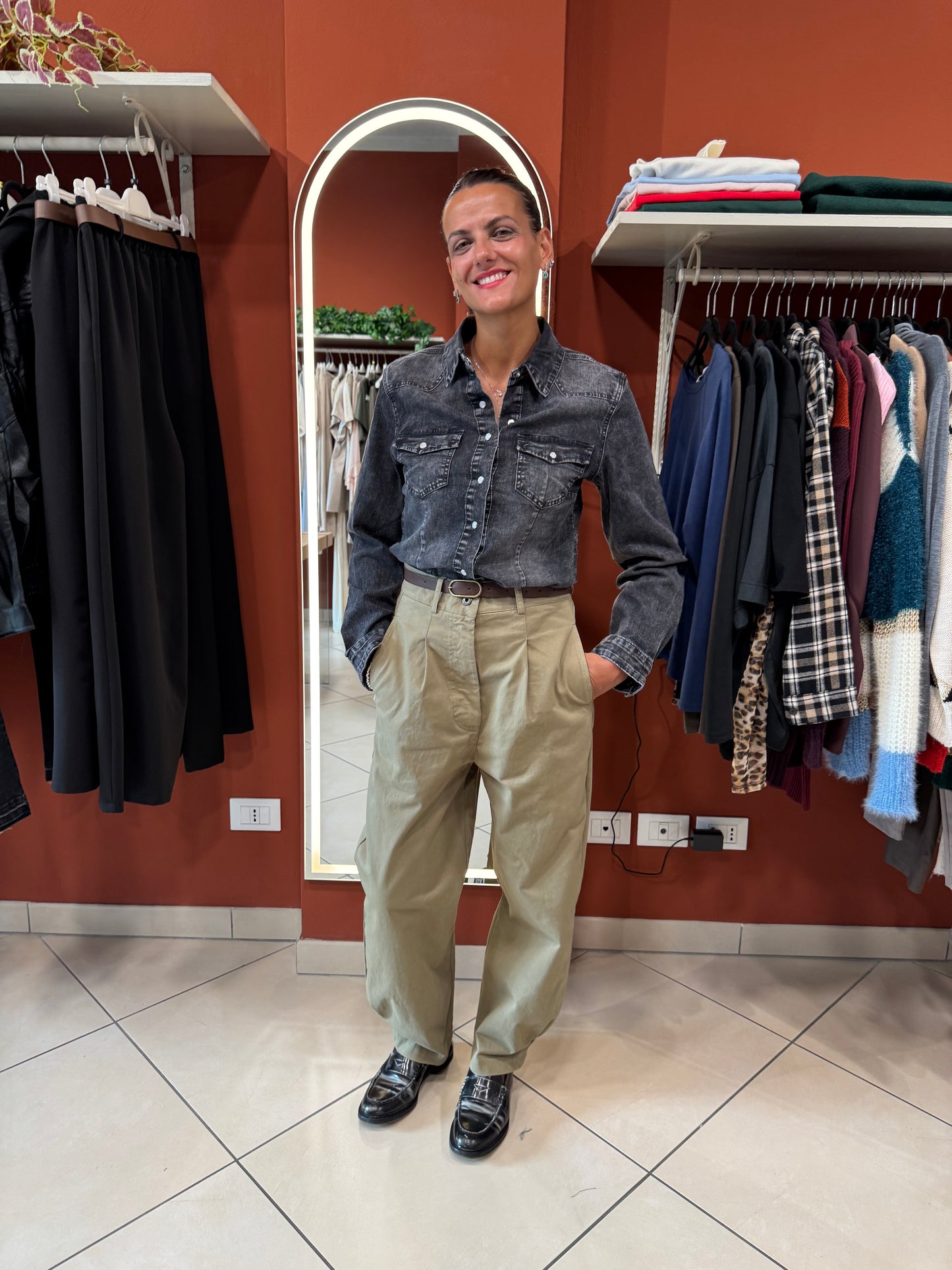 Susymix-Pantalone baggy in cotone