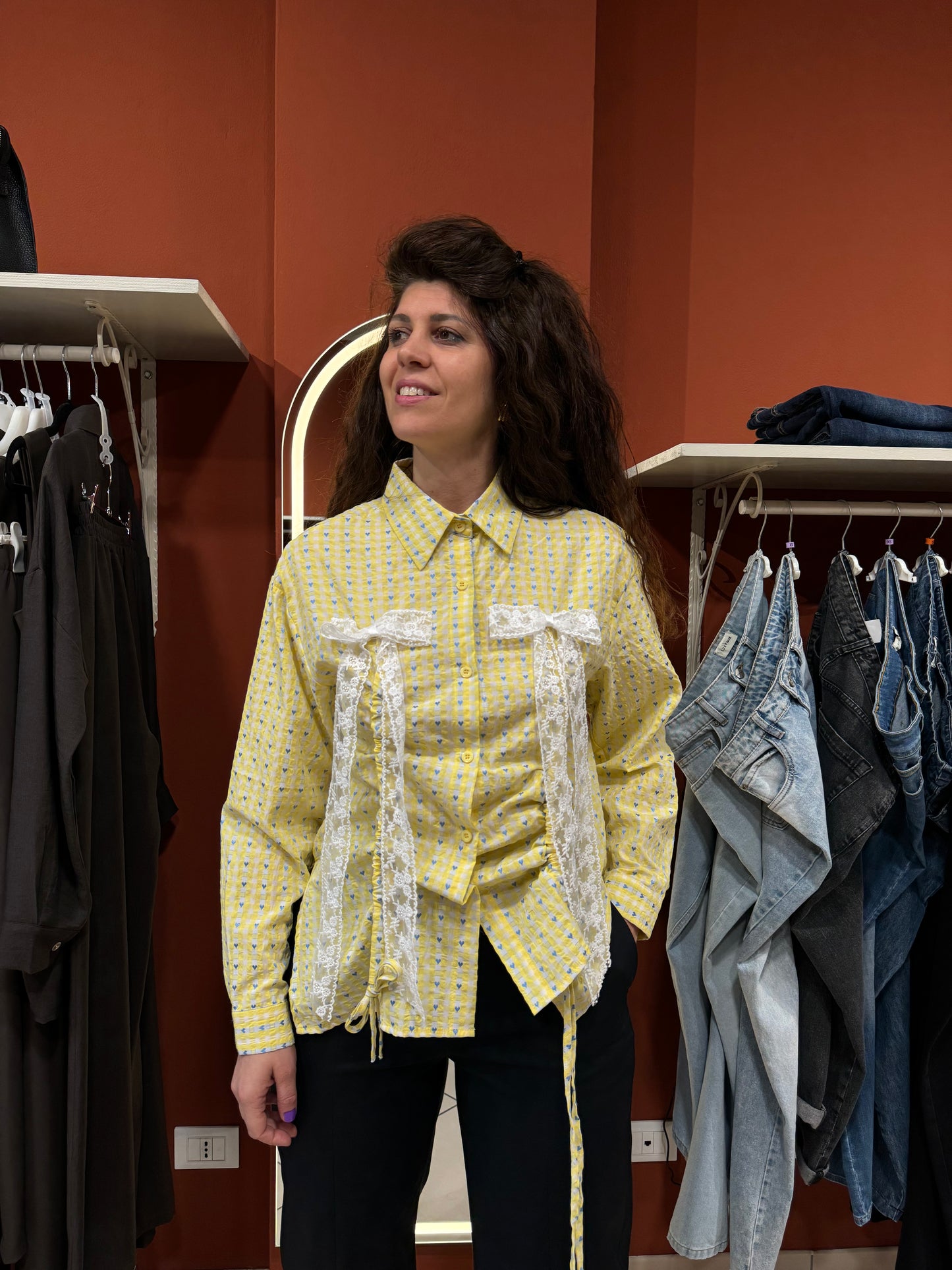 Rocknroll-Camicia con fiocchi