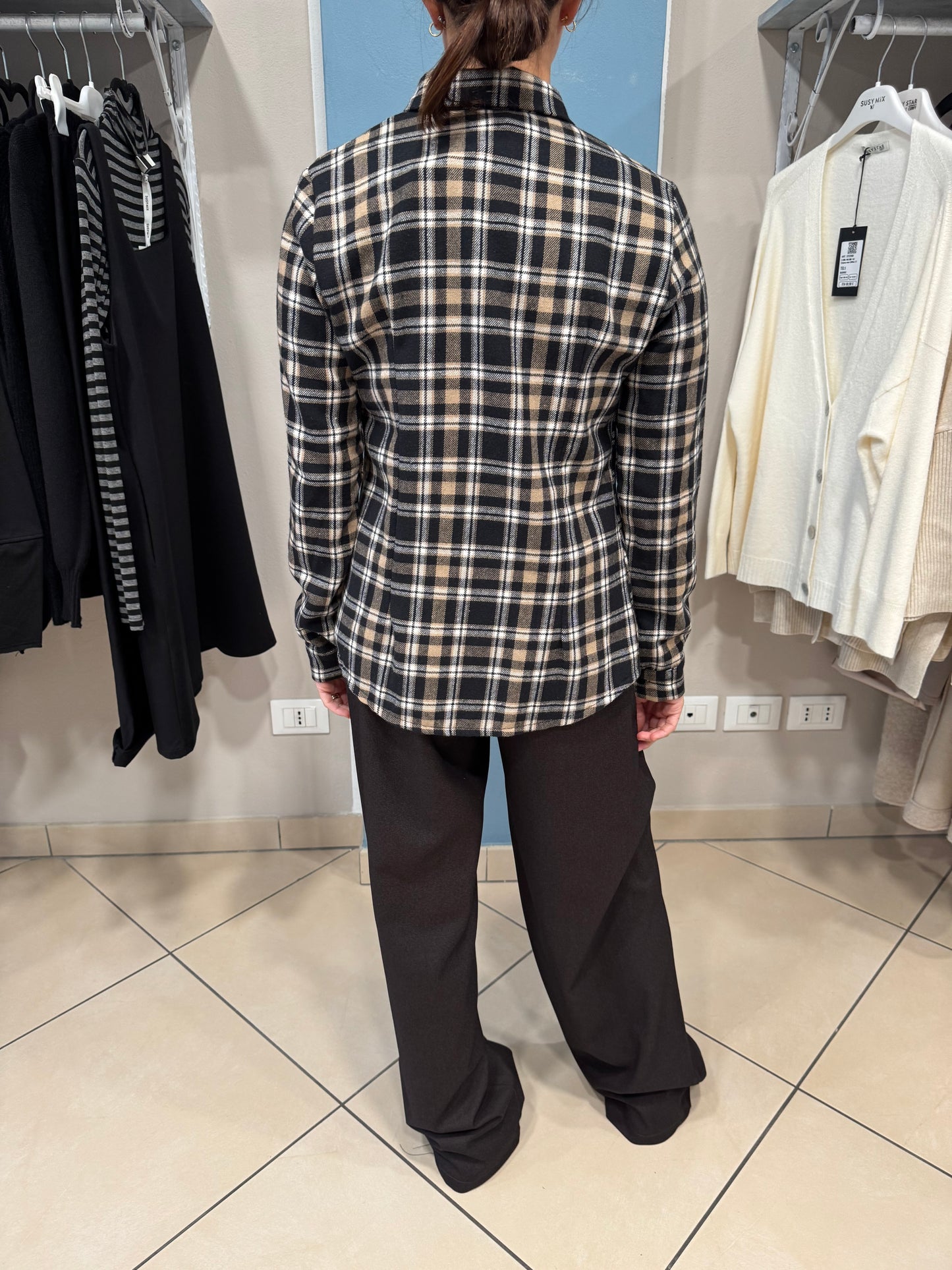 Susymix-Camicia slim-fit in check
