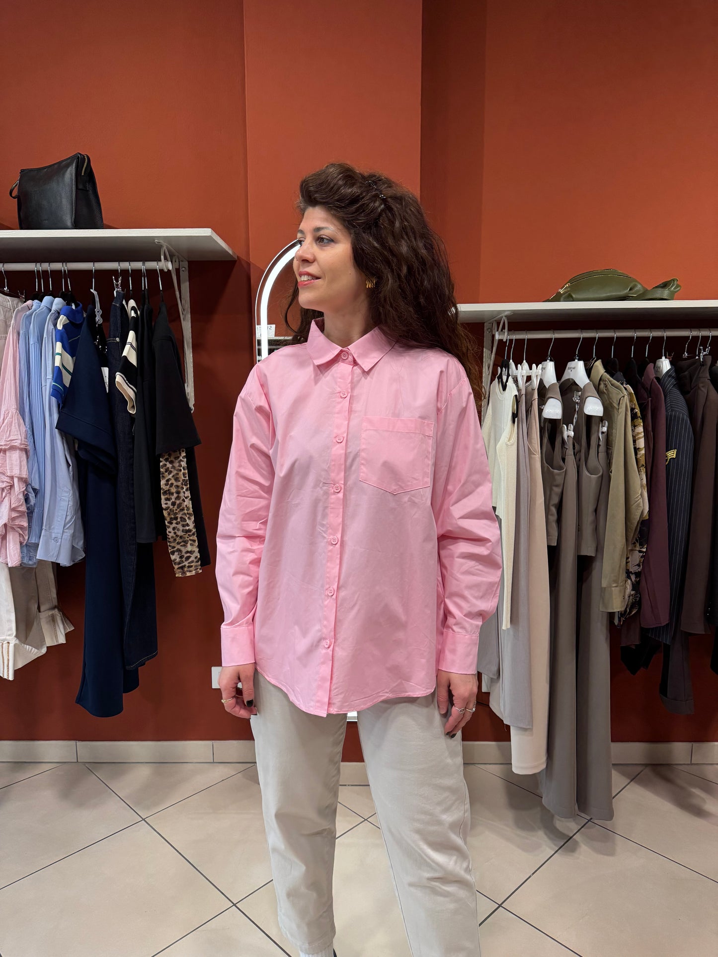 Rocknroll- Camicia taglio dritto in popeline