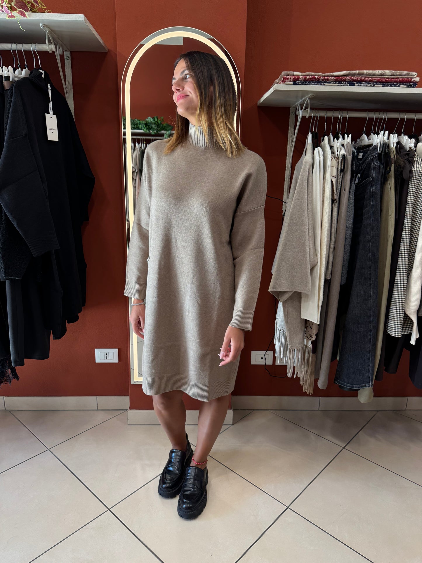 Susymix- Abito in maglia a ovetto