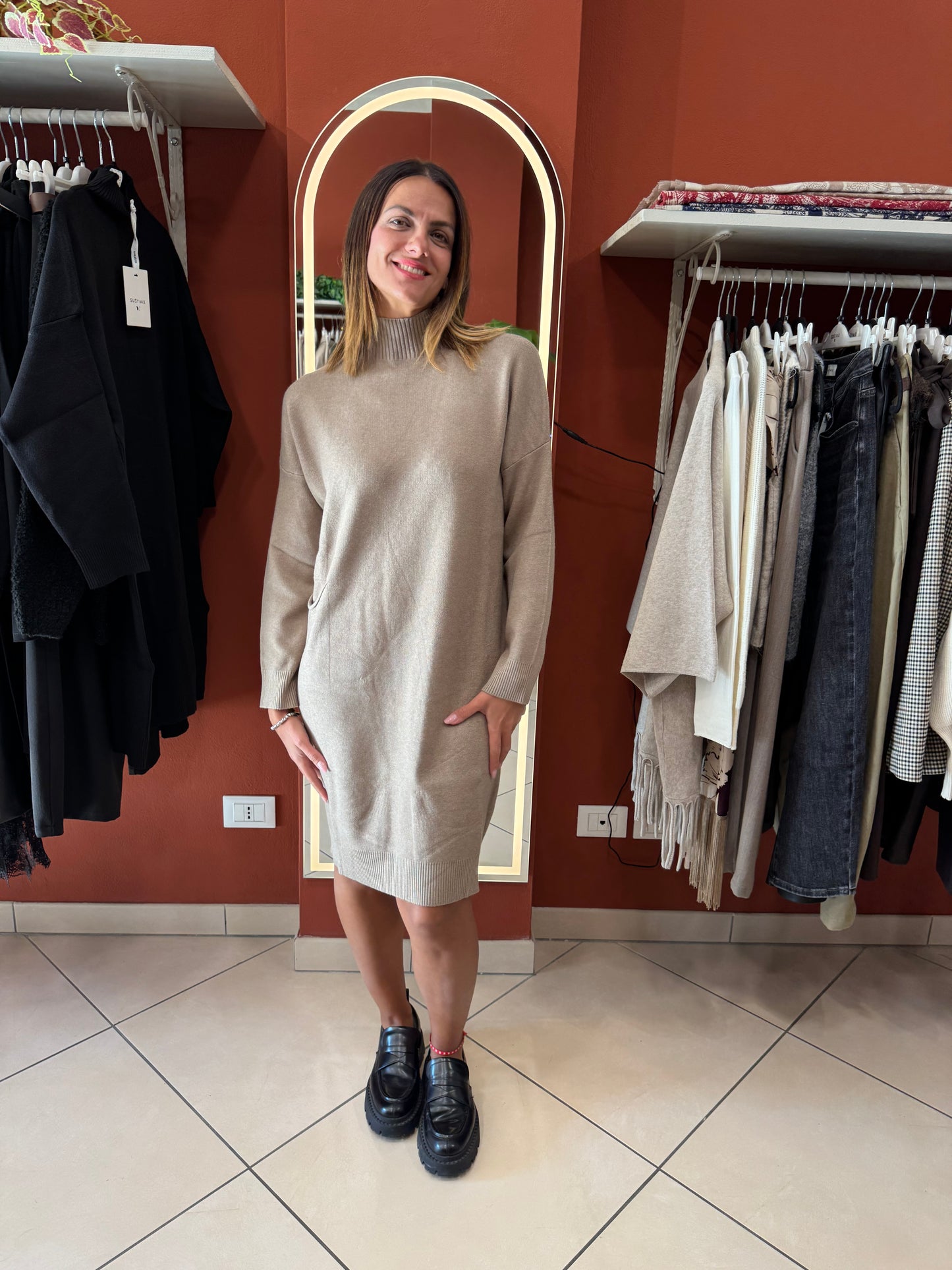 Susymix- Abito in maglia a ovetto