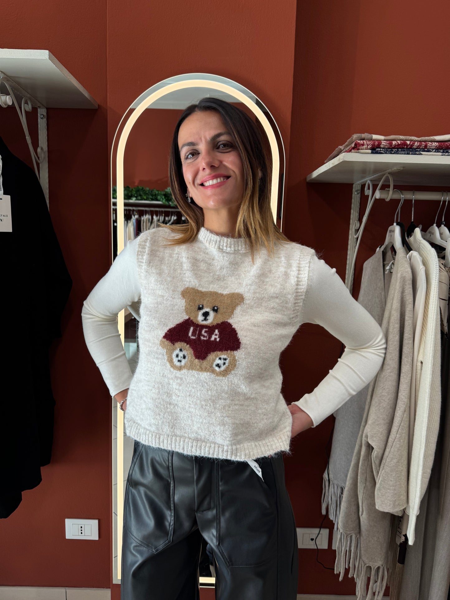 Susymix-Gilet con orsetto