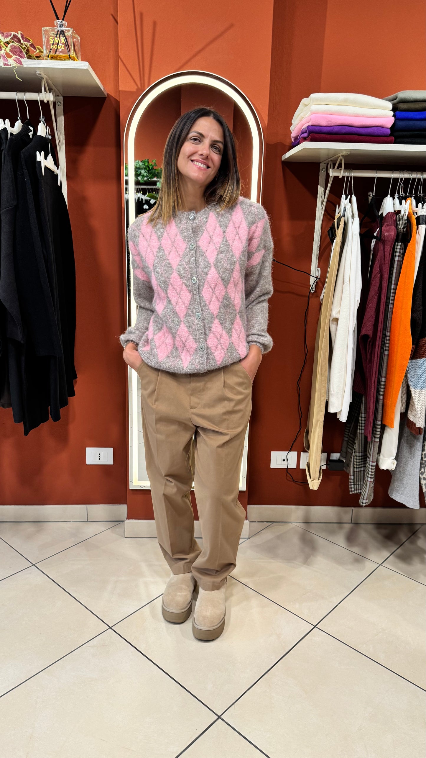 Susymix- Cardigan a rombi