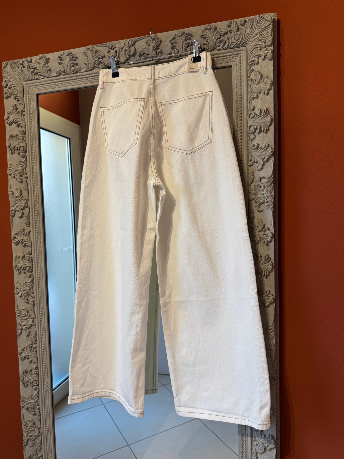 Rocknroll- Denim a palazzo con pence