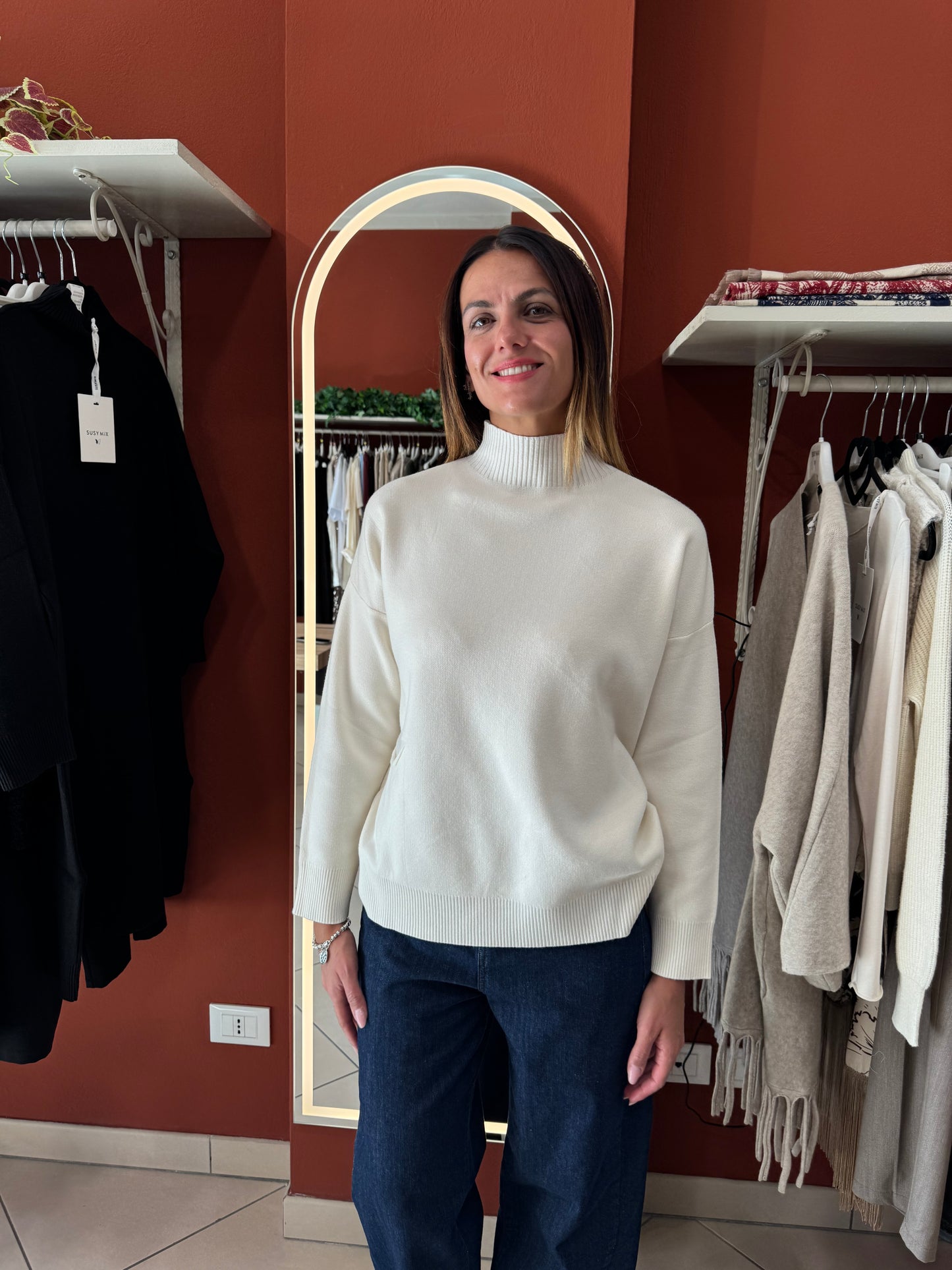 Susymix-Pullover con taschina