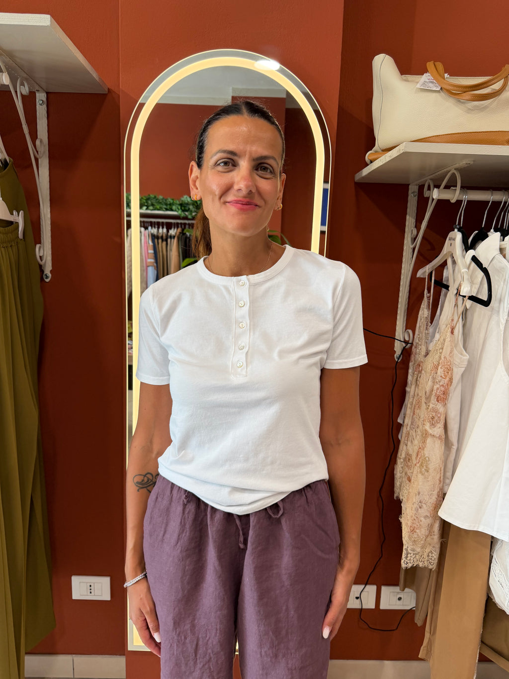 T-shirt serafino liscia- Susymix