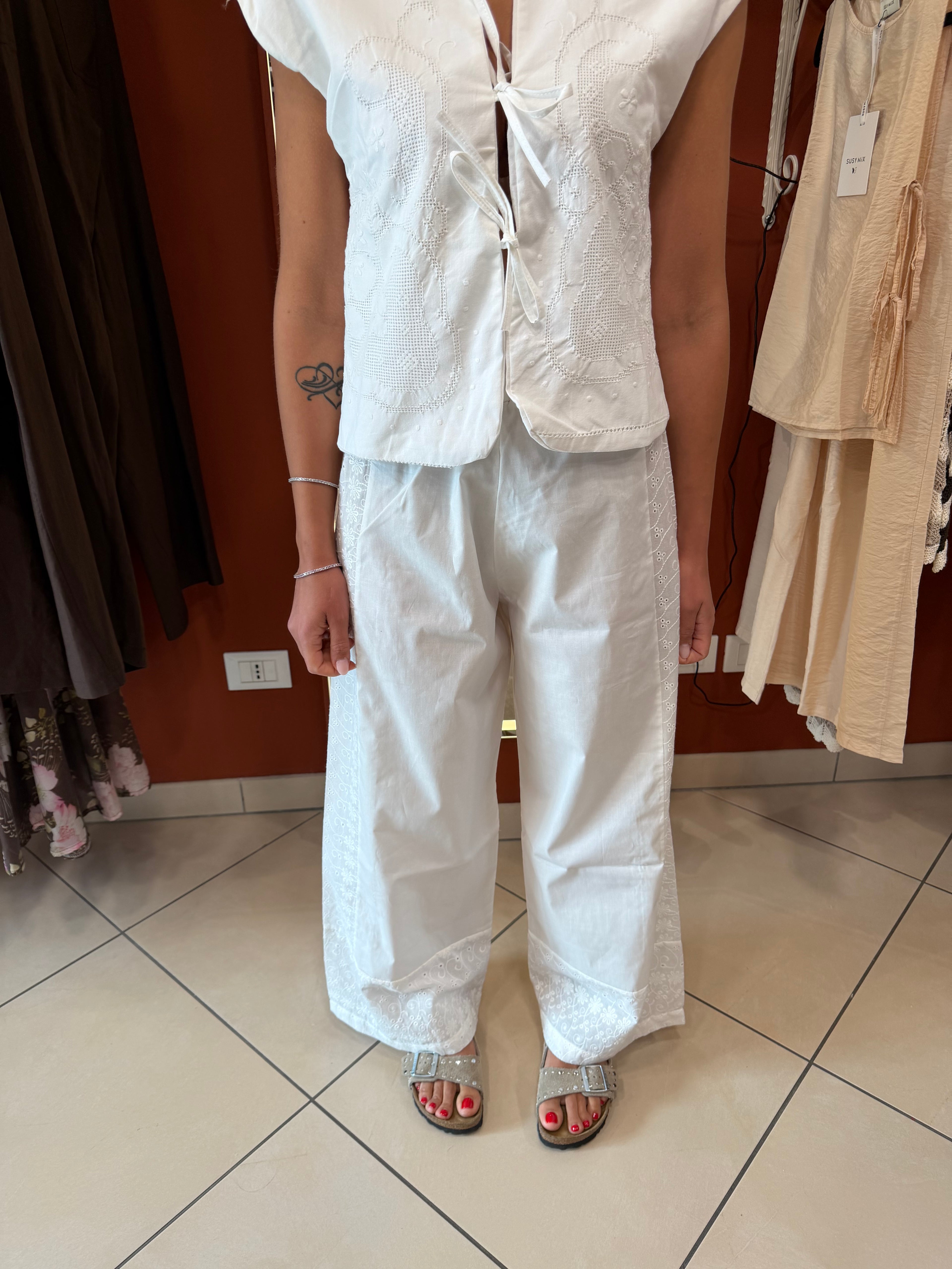 Pantalone ricamato - Susymix