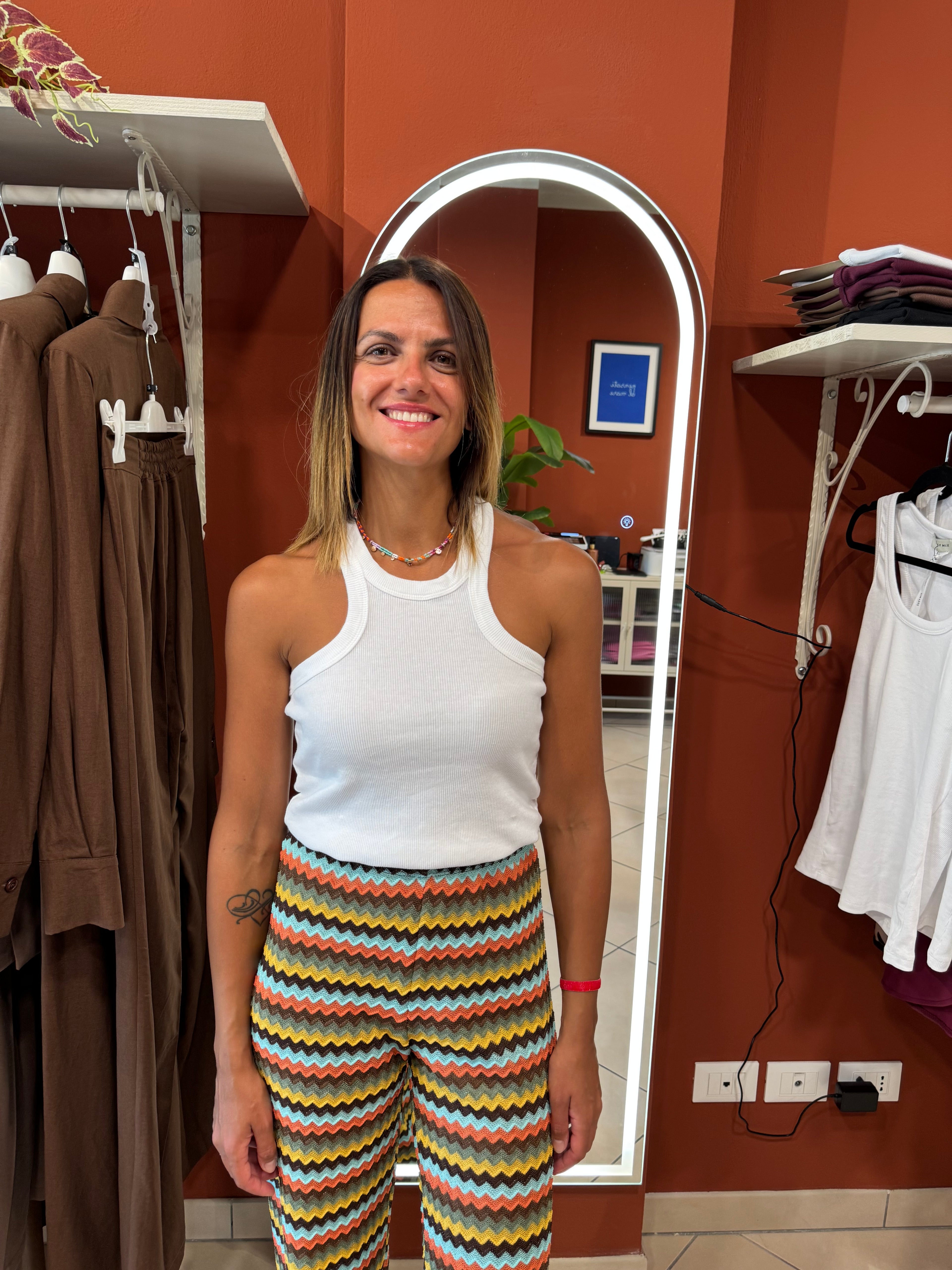 Susymix -Canotta  vogatore a costine