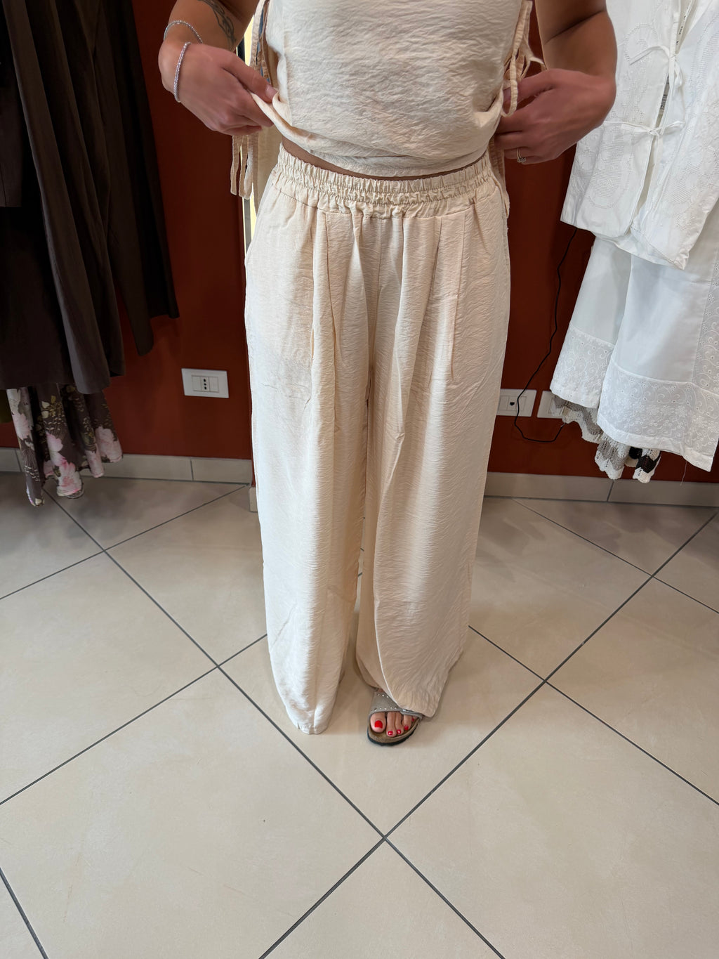 Pantalone a palazzo in viscosa - Susymix