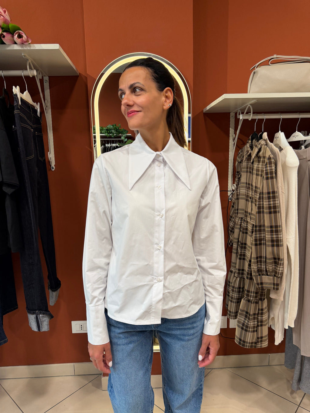 Camicia con collo a lancia -Susymix