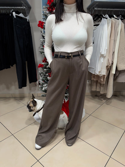 Susymix- Pantalone palazzo kasha