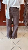 Denim palazzo/flare cioccolato- Susymix