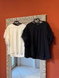 Susymix- T-shirt con piume
