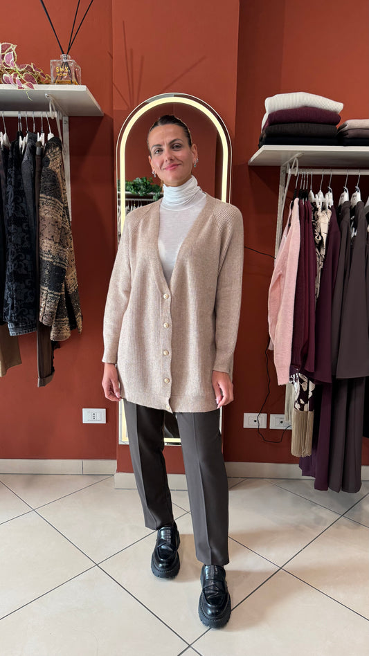 Susymix-Maxi cardigan a ovetto