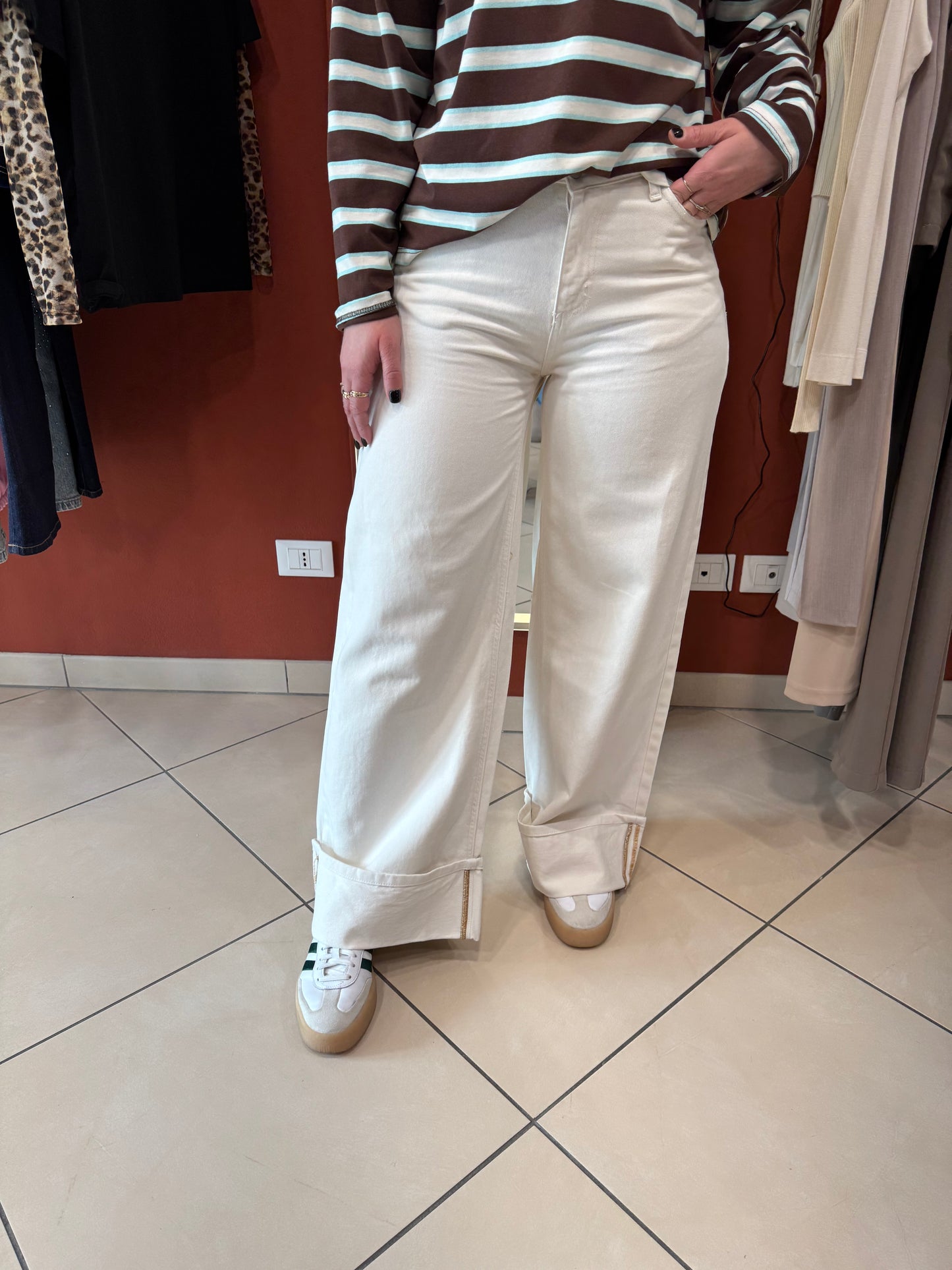 Rocknroll- Denim a palazzo burro