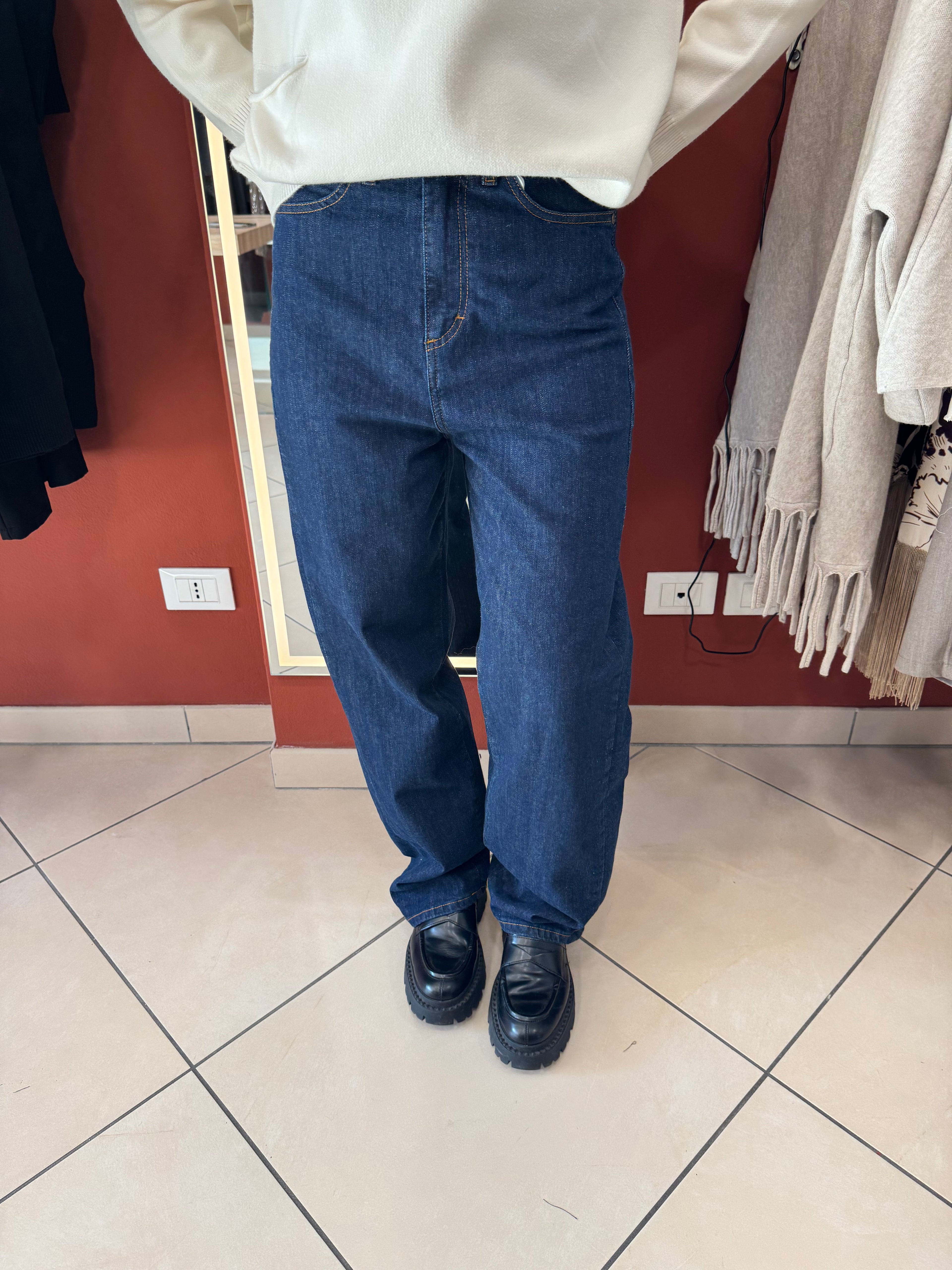 Susymix-Denim lavaggio medio wide-leg