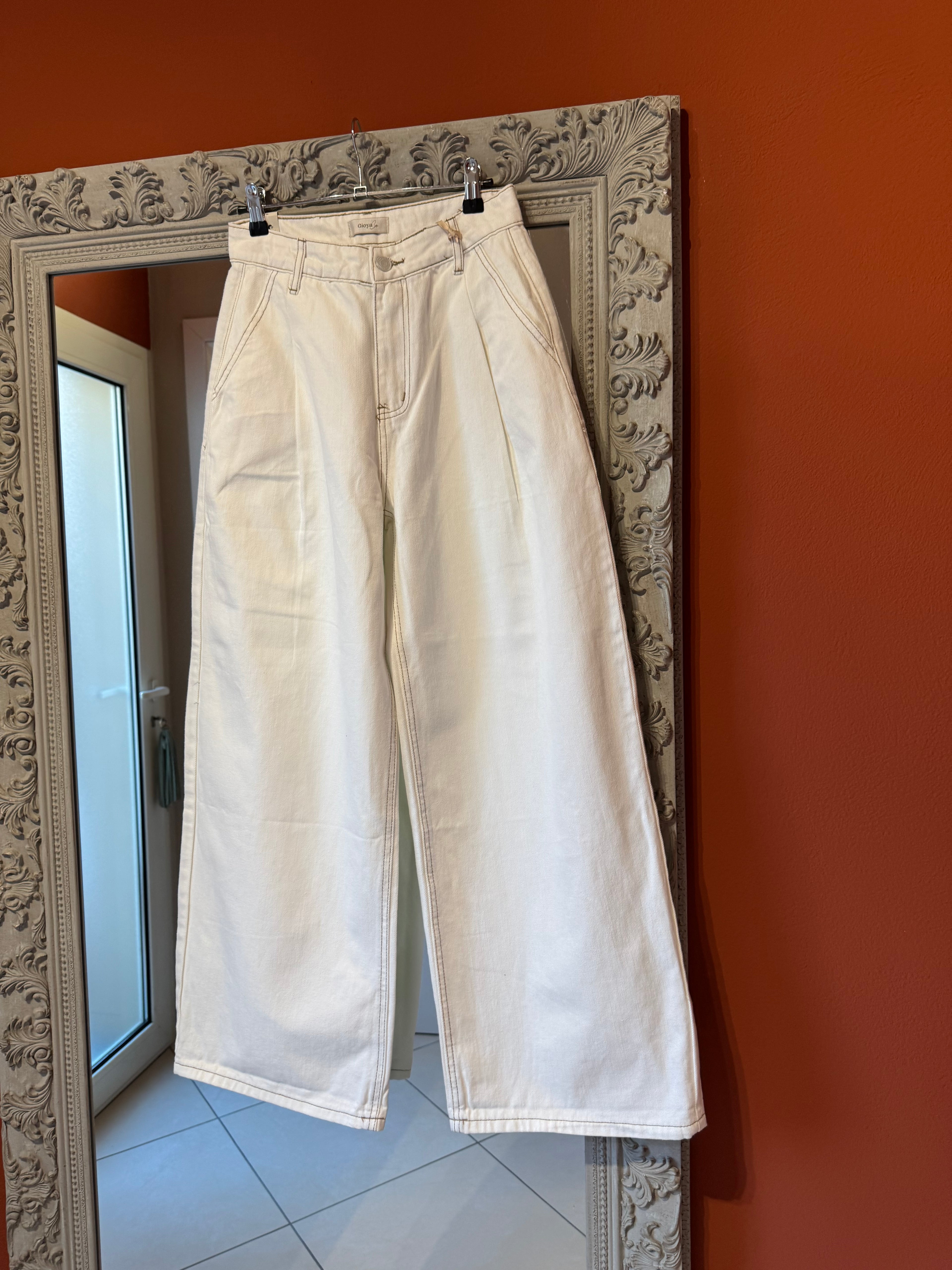 Rocknroll- Denim a palazzo con pence