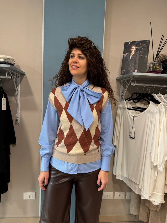 Susymix-Gilet con rombi