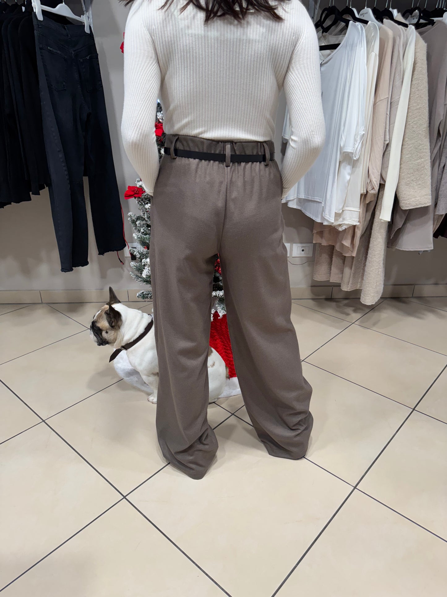Susymix- Pantalone palazzo kasha