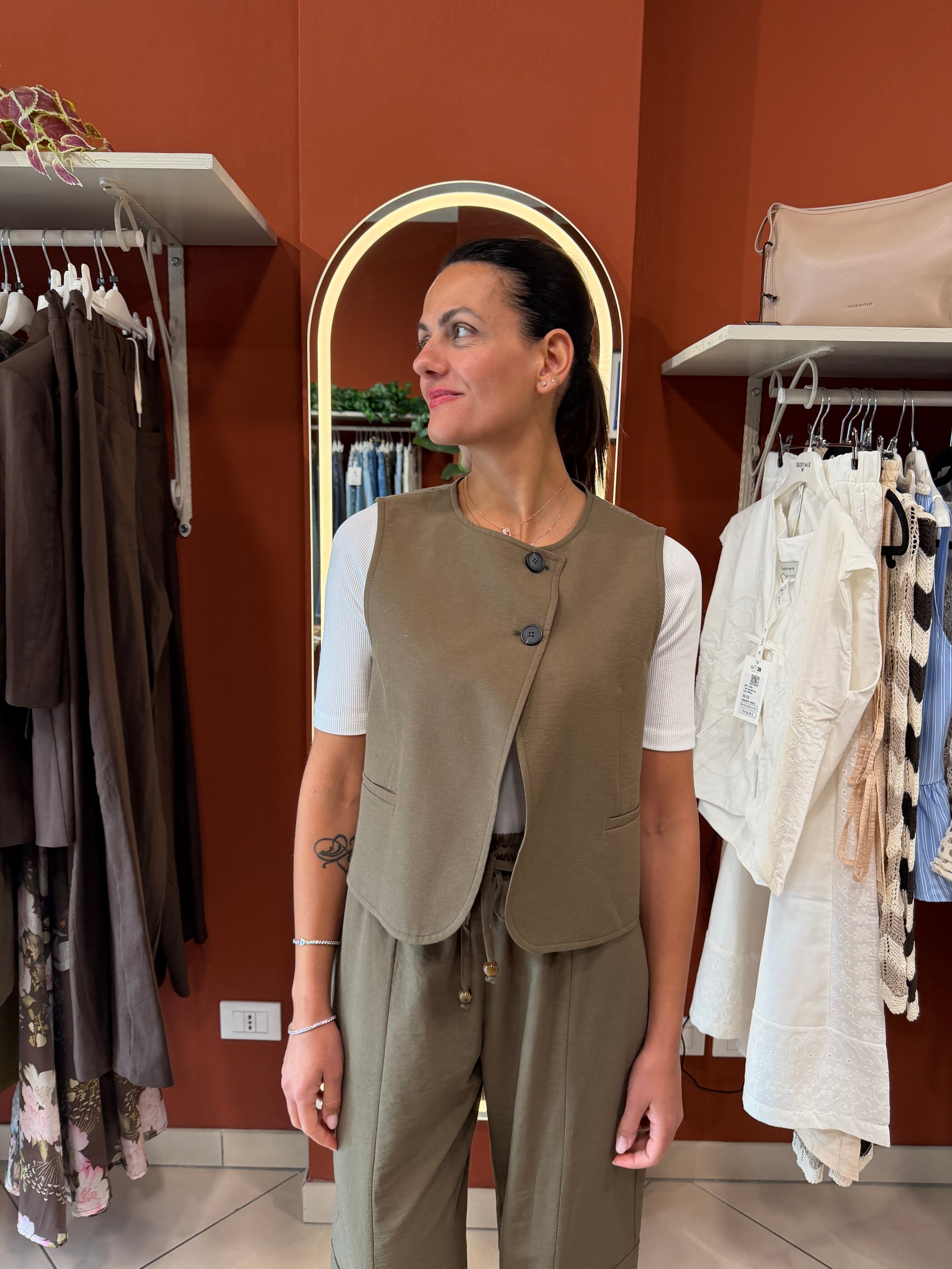 Gilet verde militare - Susymix