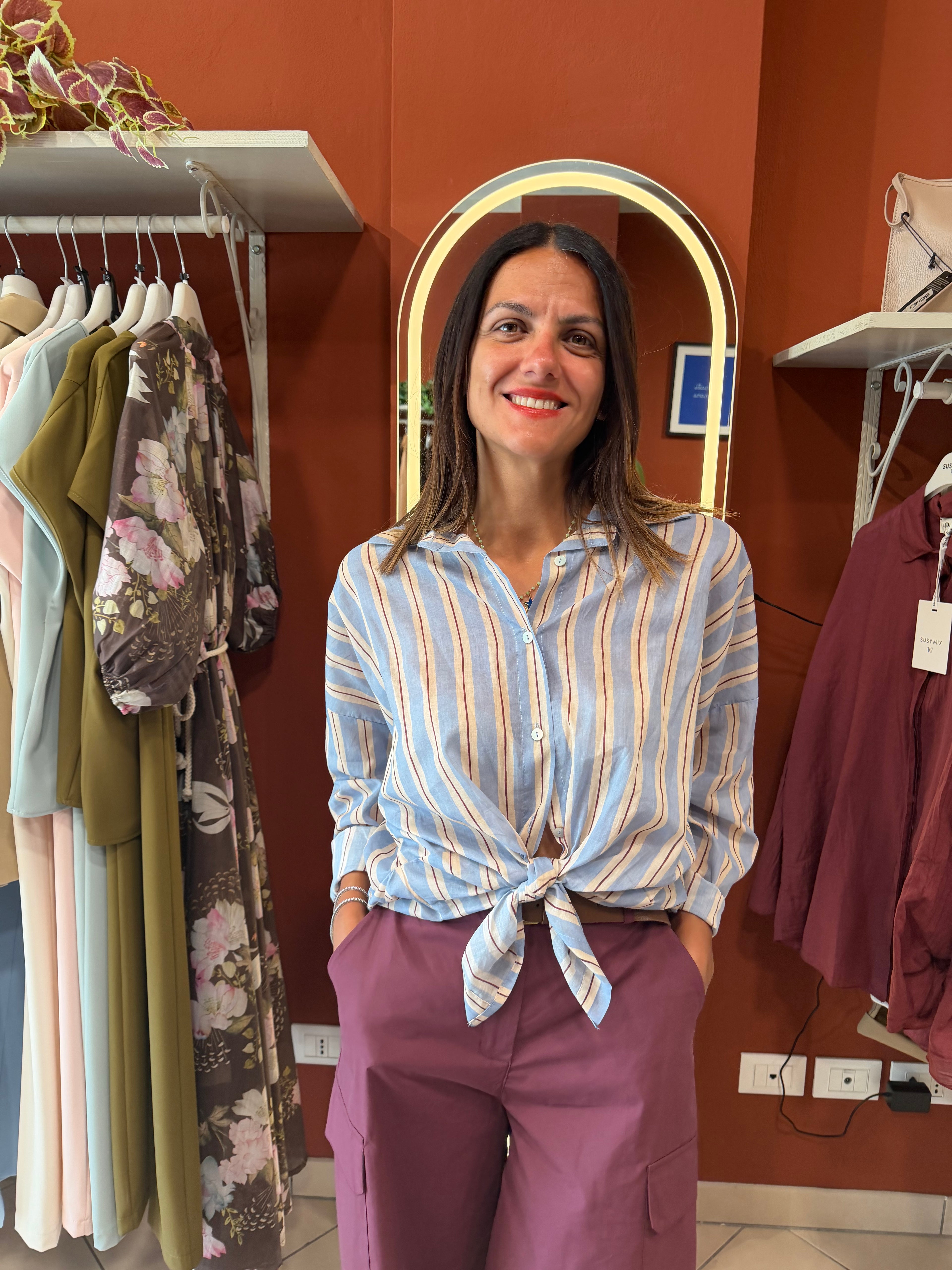 Camicia a bacchetta in mussola - Susymix