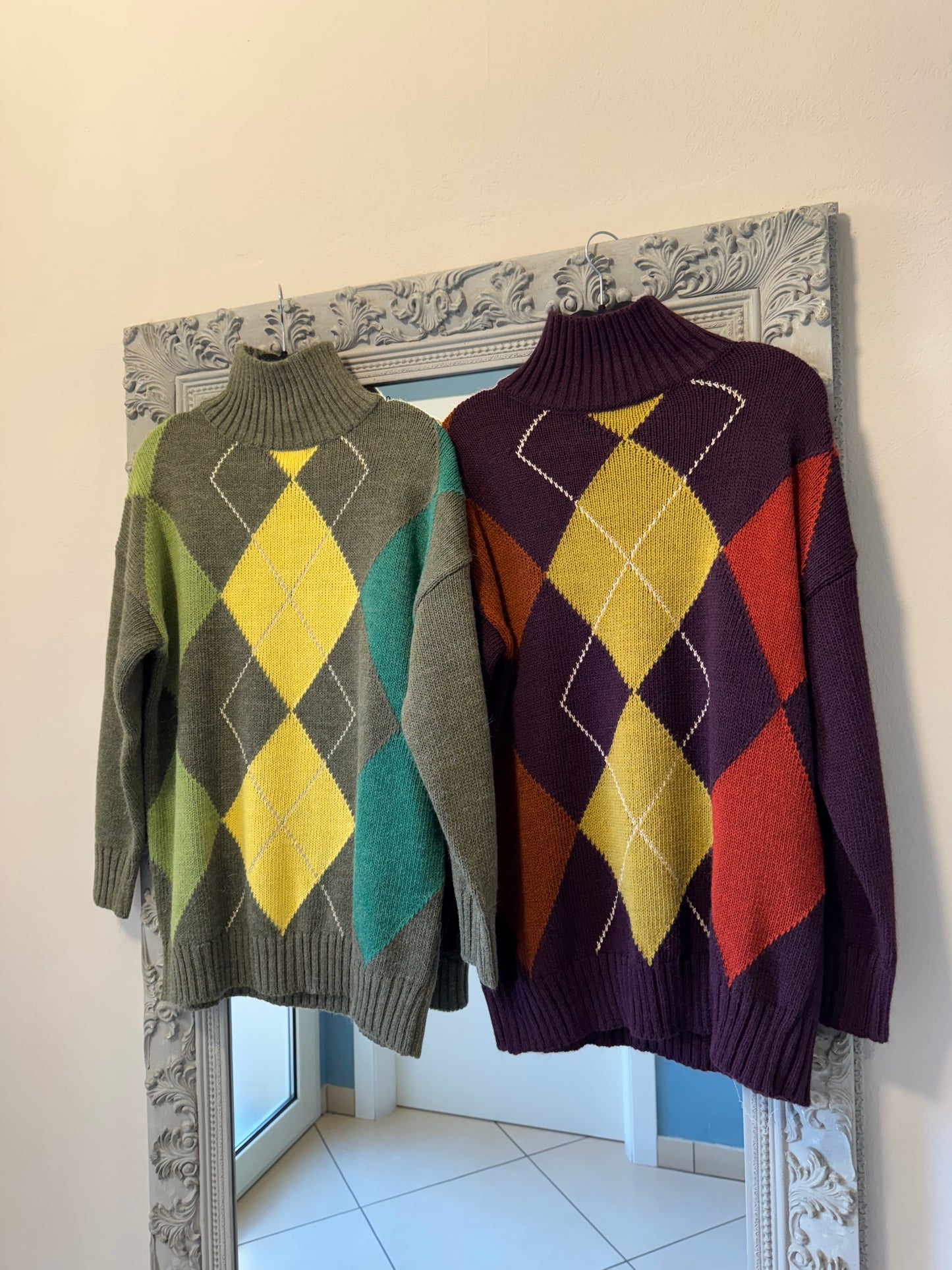 Susymix-Pullover con rombi