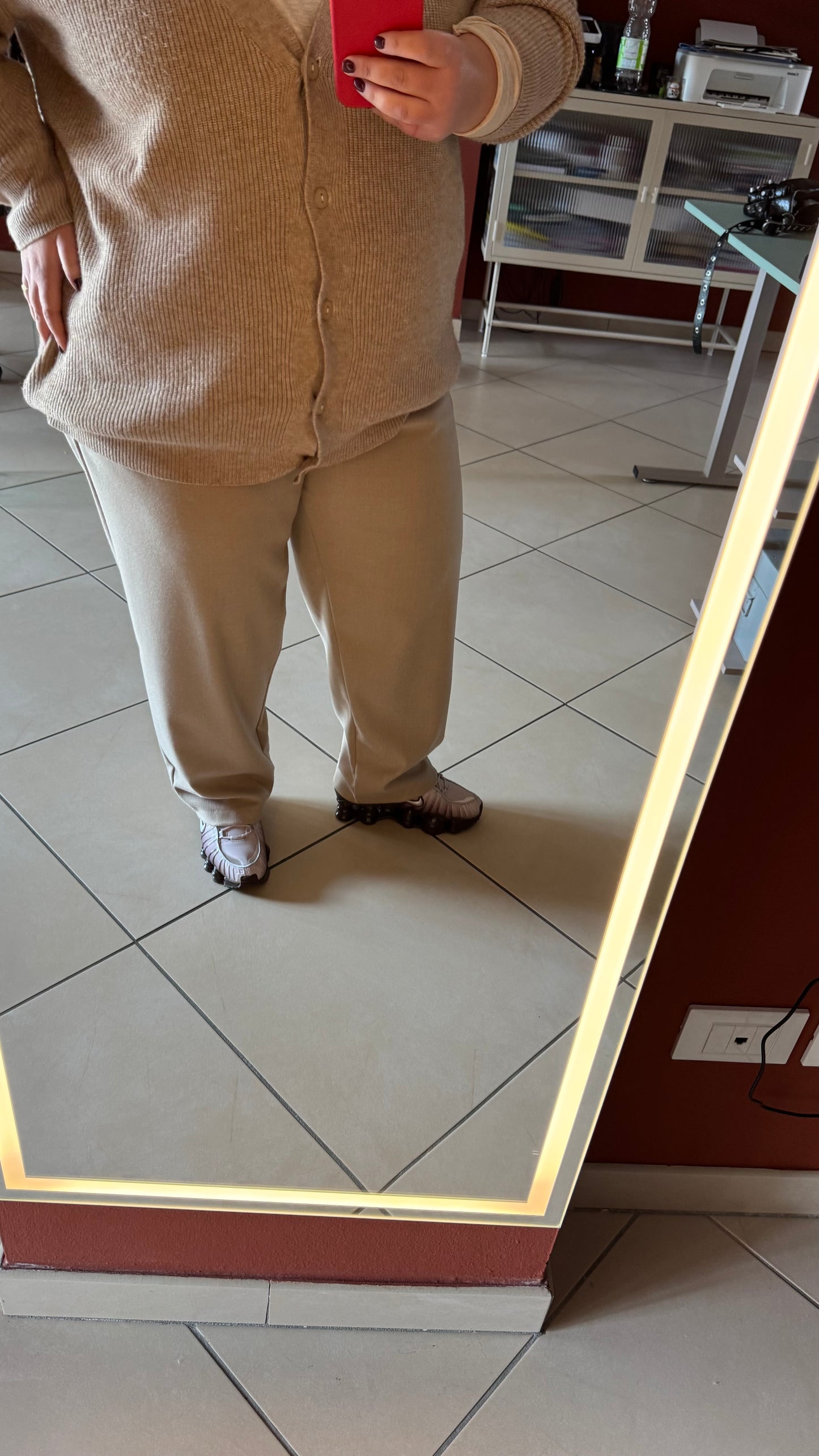 Susystar- Pantalone in caldo cotone burro