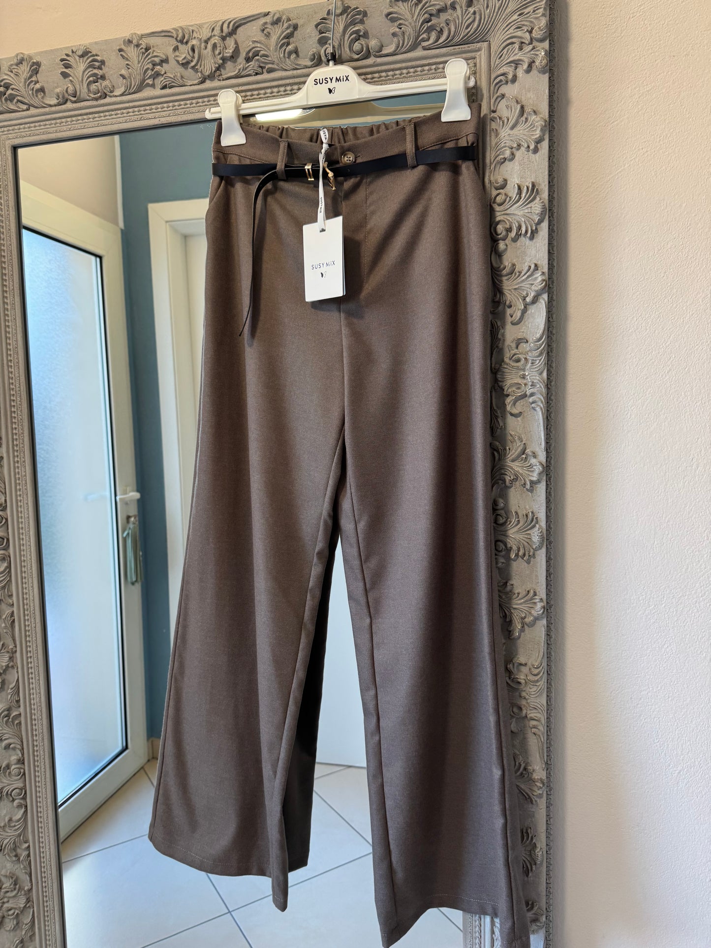 Susymix- Pantalone palazzo kasha