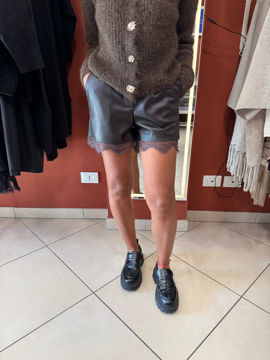 Susymix- Pantaloncino in ecopelle