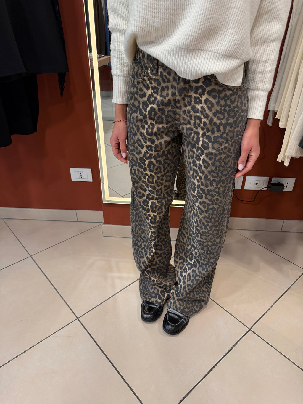 Susymix - Denim a palazzo Animalier