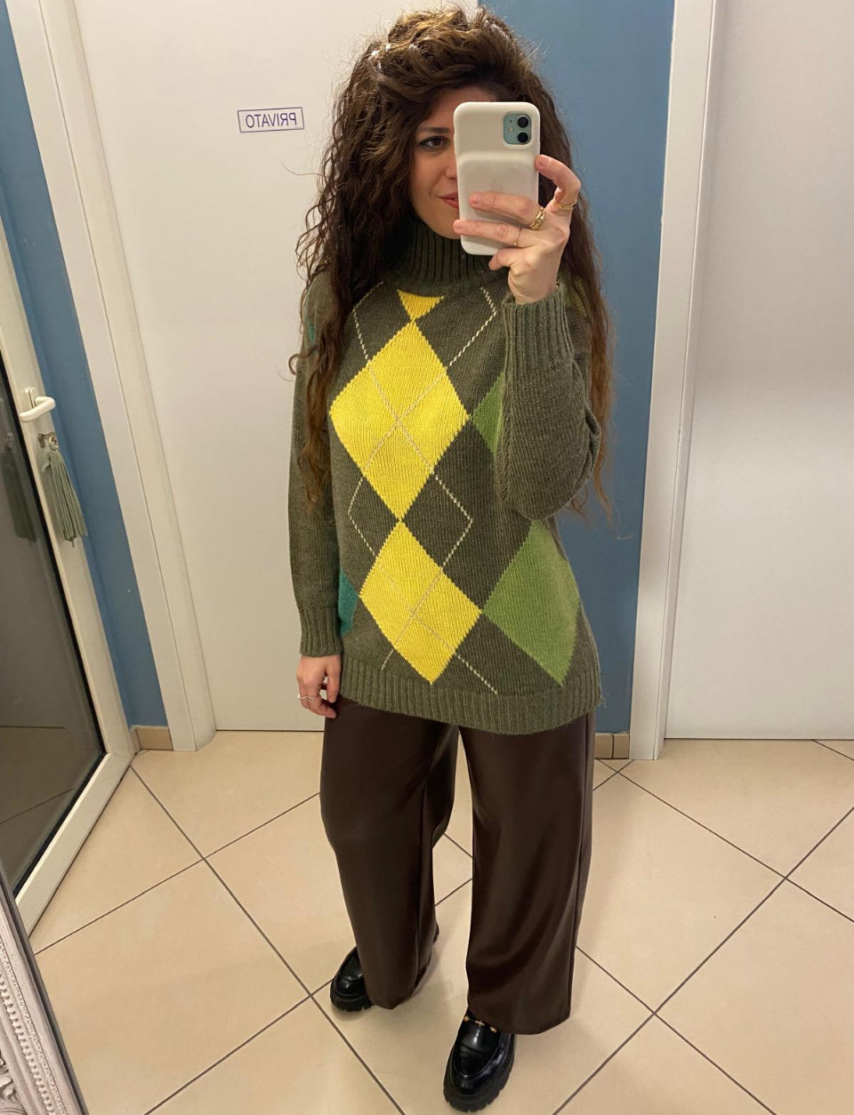 Susymix-Pullover con rombi