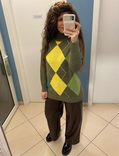 Susymix-Pullover con rombi