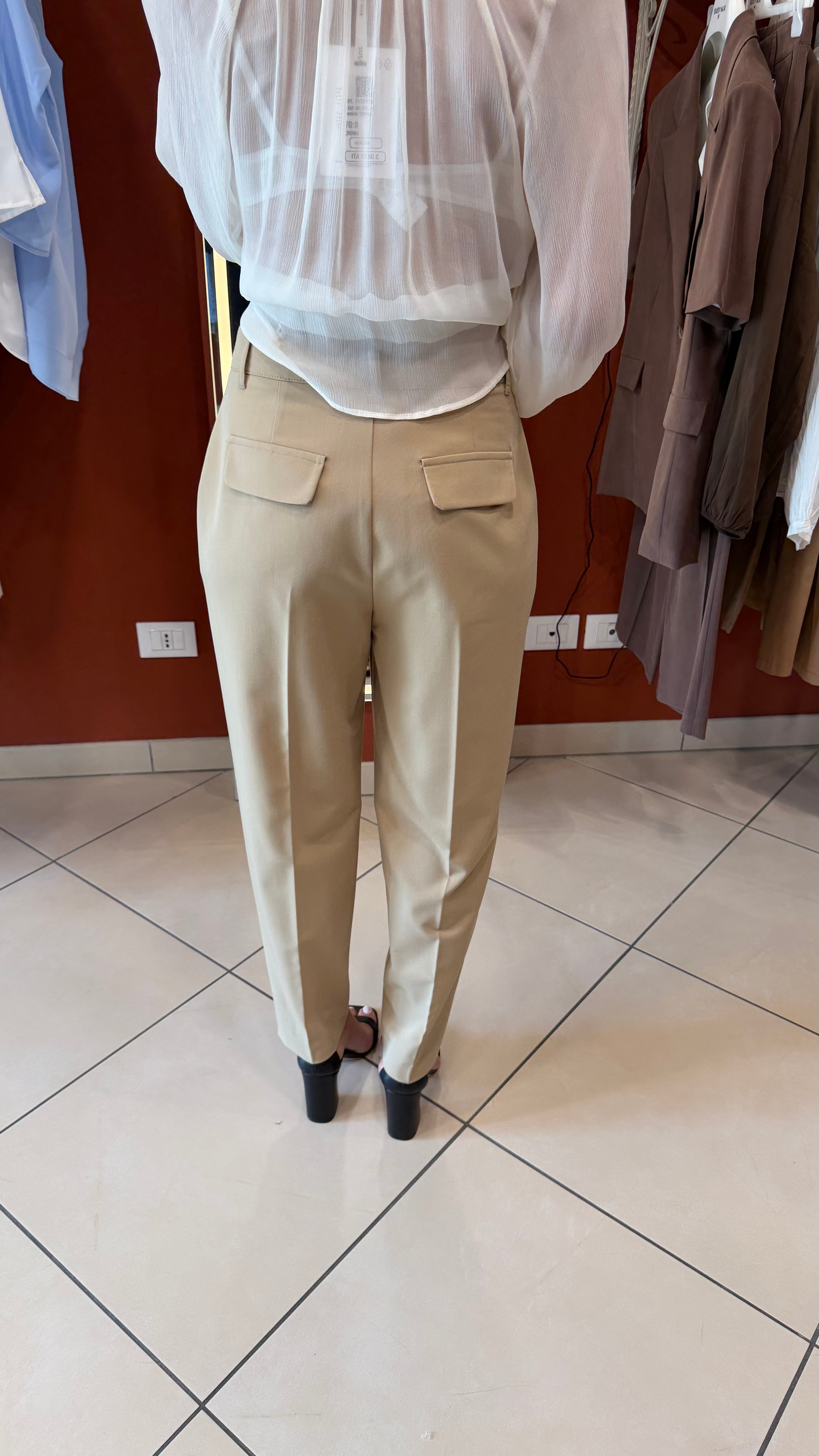 Pantalone a ovetto beige- Susumix