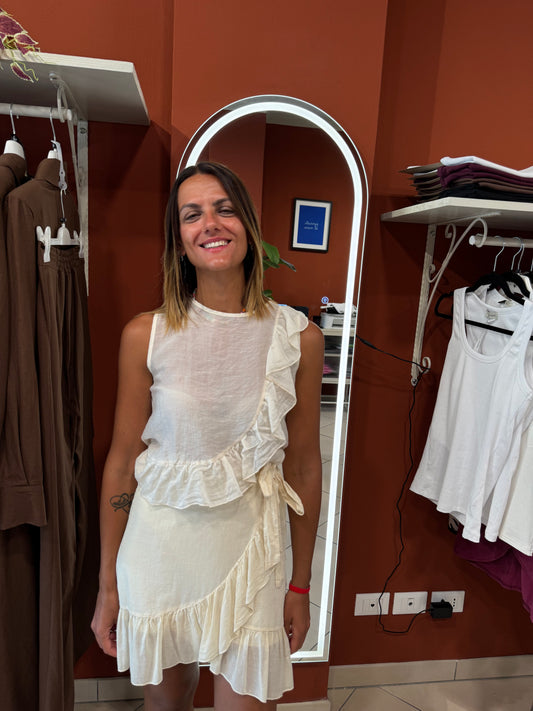 Susymix- Blusa con rouches in mussola