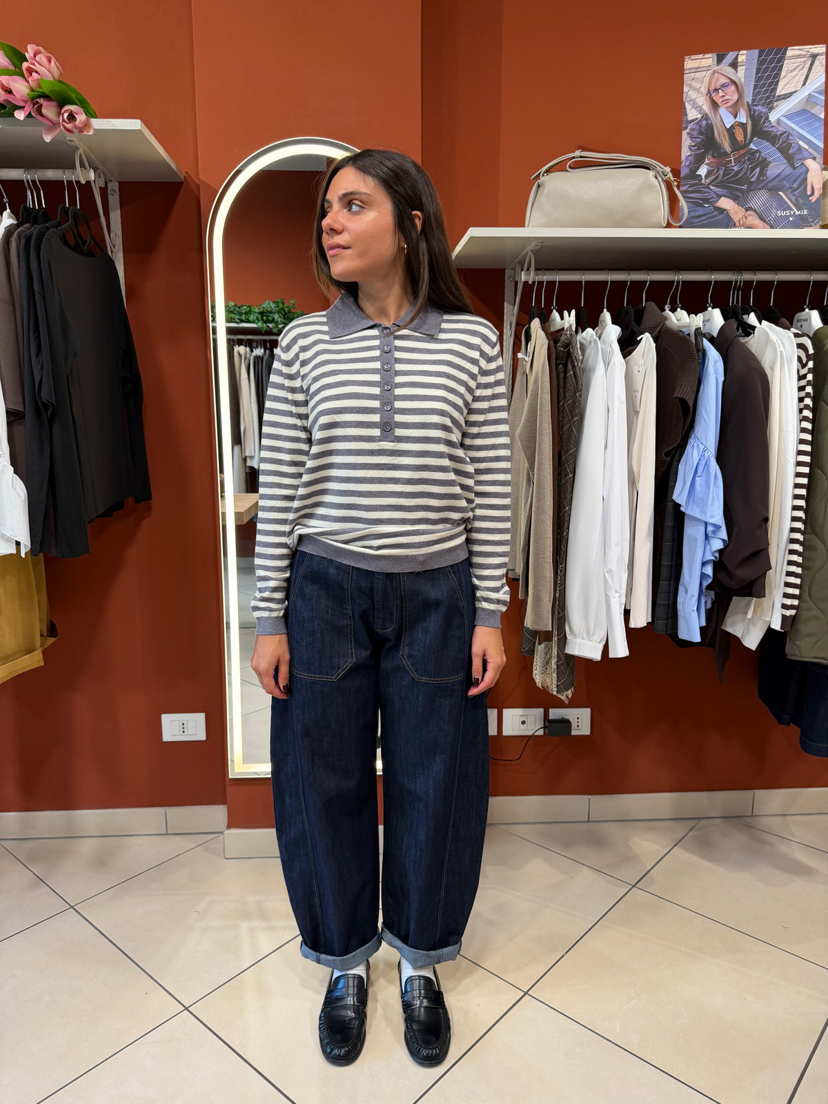 Denim stellina modello ovetto-Susymix
