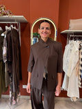 Blazer incrociato in lino e viscosa- Susymix