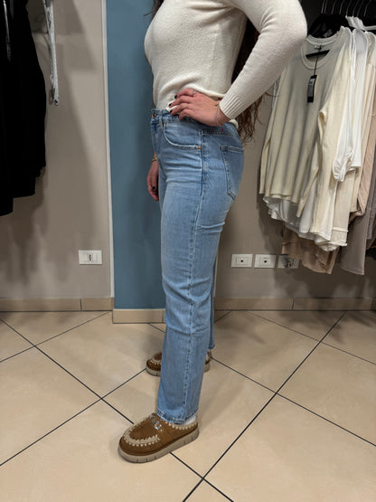 Rocknroll- Denim Wide leg lavaggio medio