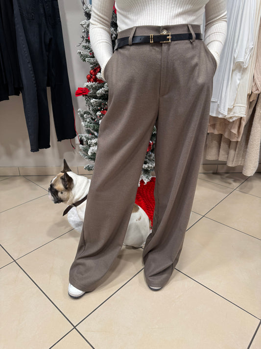 Susymix- Pantalone palazzo kasha
