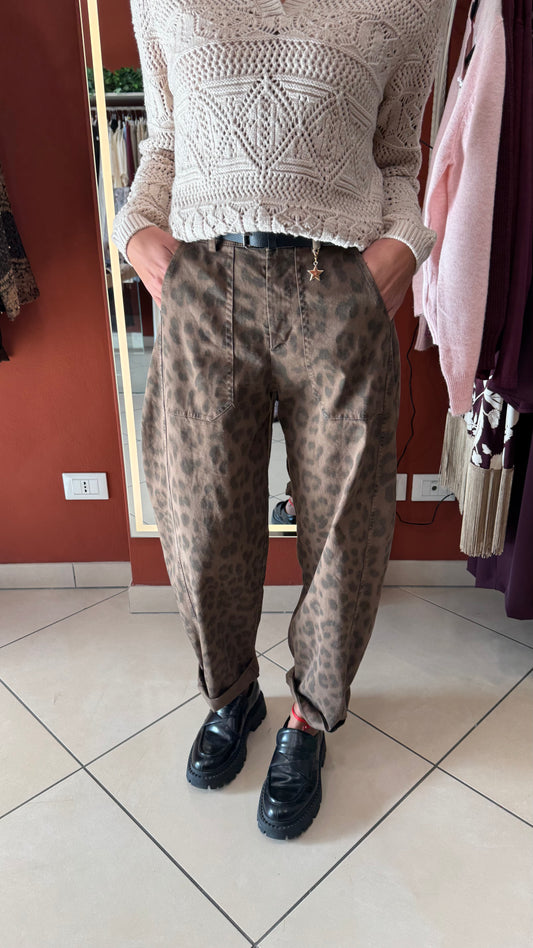 Susymix-Pantalone animalier in cotone