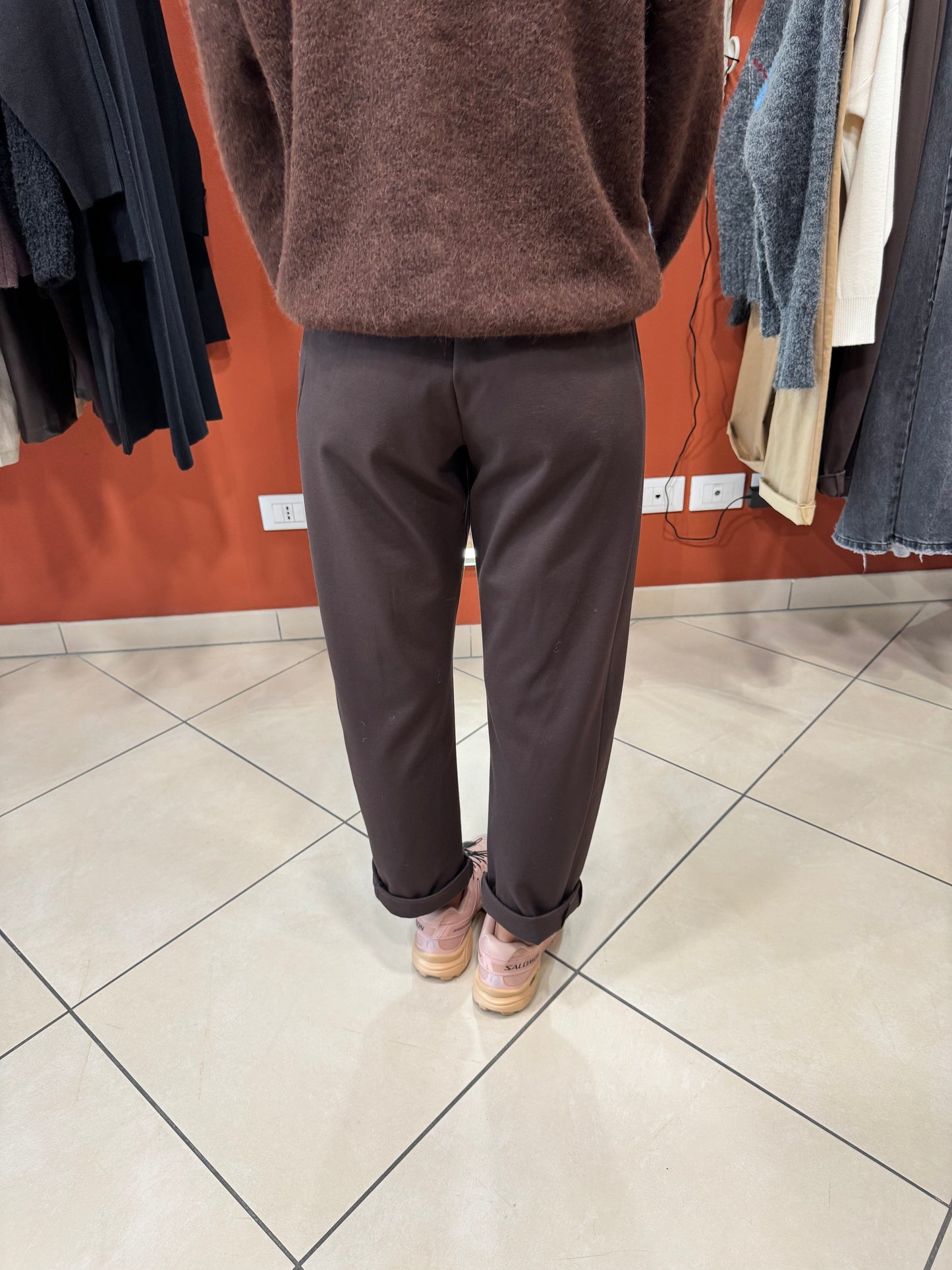 Susymix- Pantalone in punto Milano a ovetto