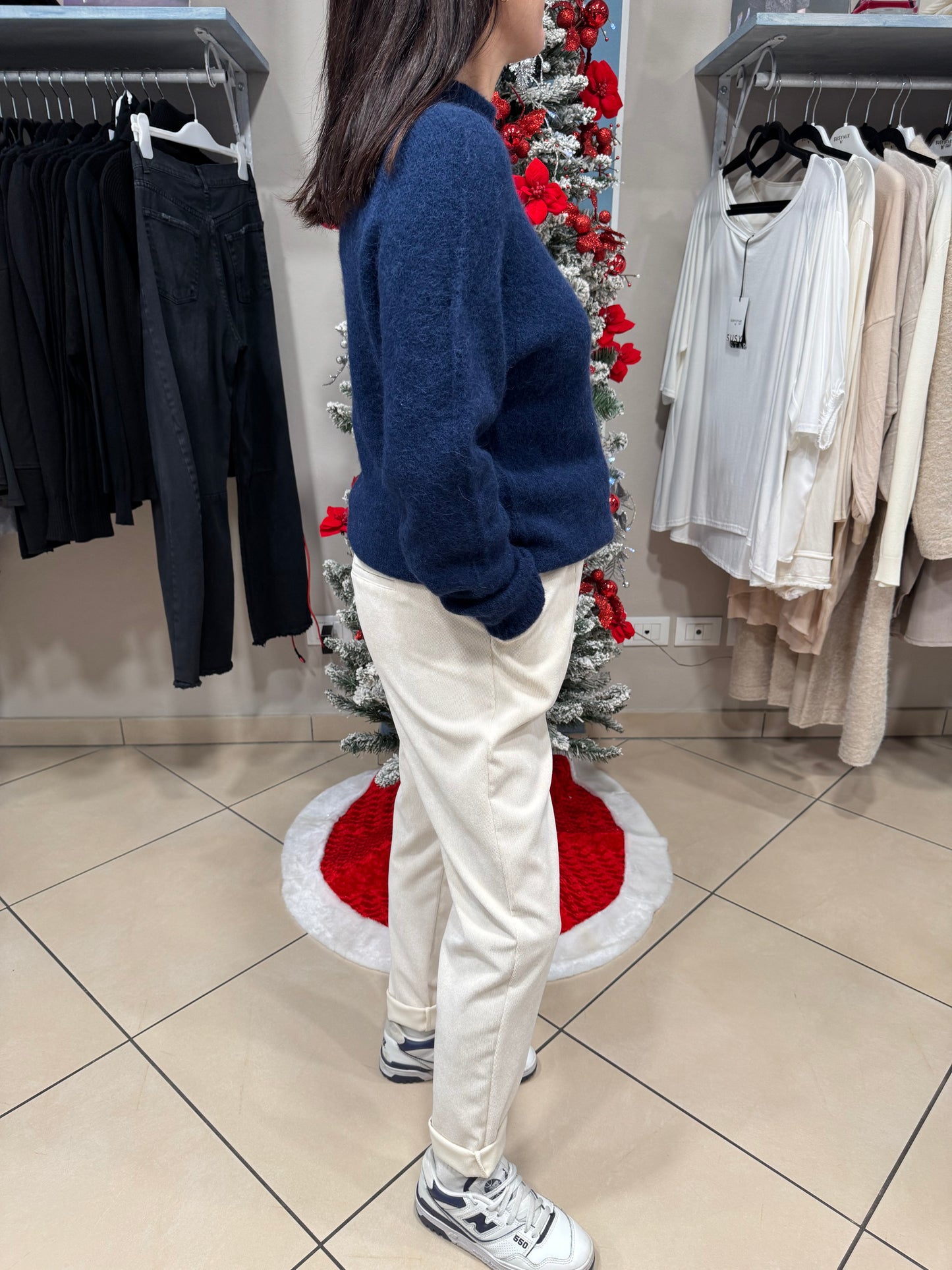 Susymix- Pantalone velluto mille righe
