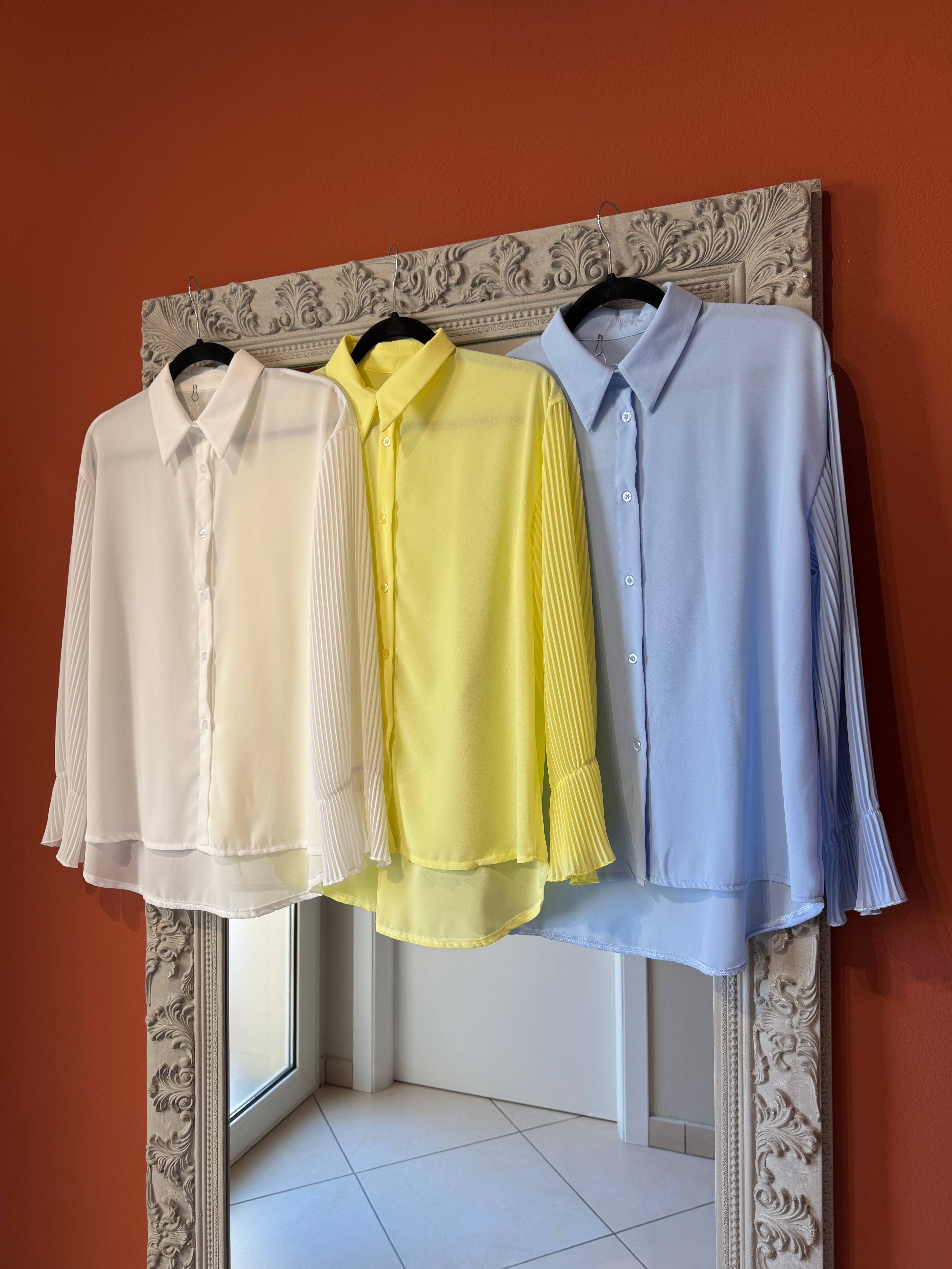 Rocknroll-Camicia con manica plissè