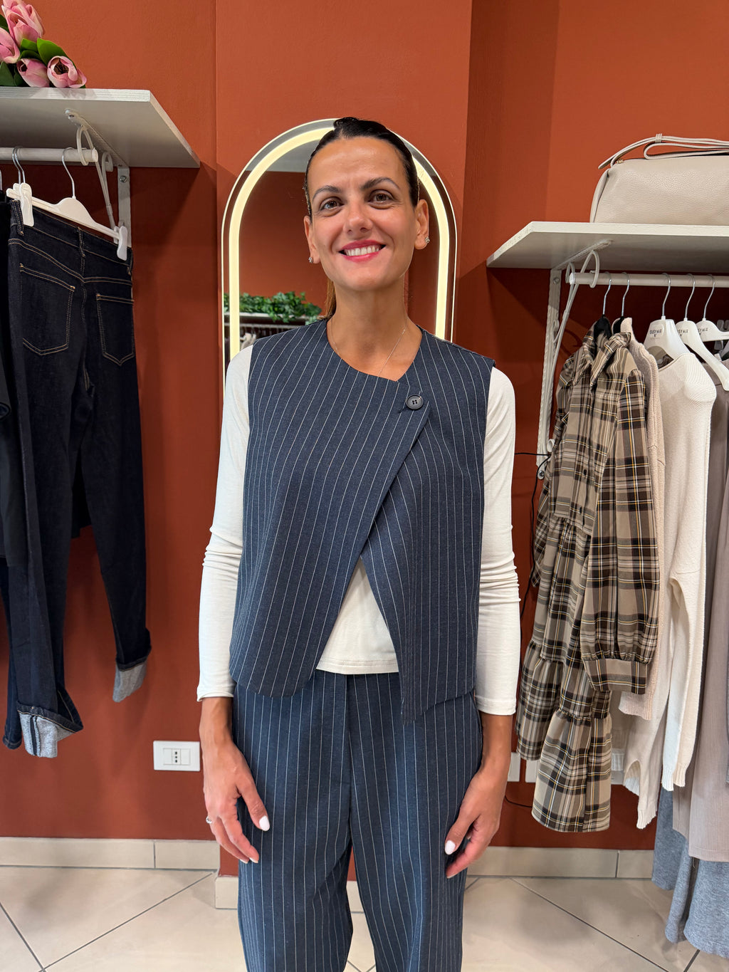 Gilet gessato- Susymix